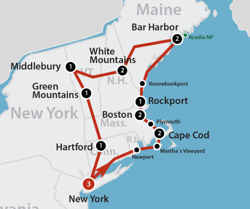 New Englander (17 dagen) - Amerika