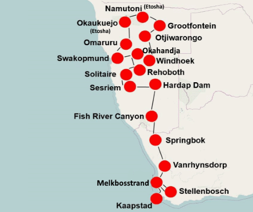 Zuid-Afrika & Namibië per camper (24 dagen) - Zuid-Afrika en Namibië