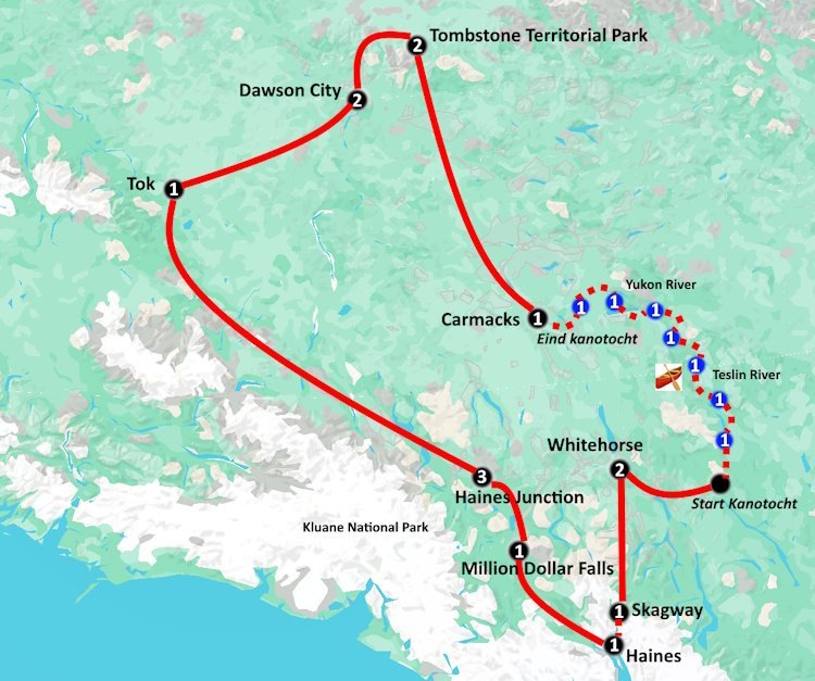 Gold Rush Tour (23 dagen) – Canada - start: Whitehorse eind: Whitehorse taal: Engels