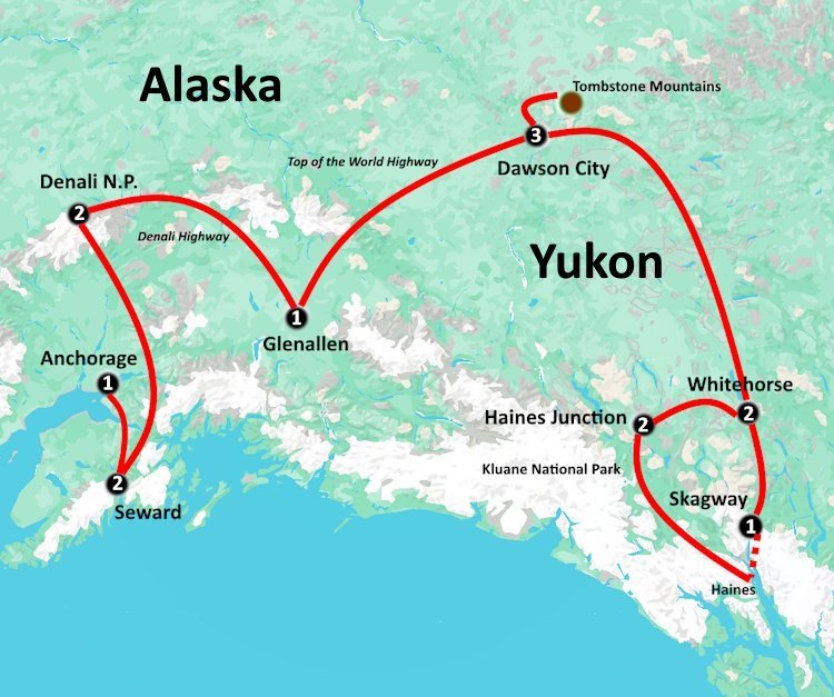 Alaska & Yukon Explorer (16 dagen) – Amerika - start: Anchorage eind: Whitehorse taal: Engels