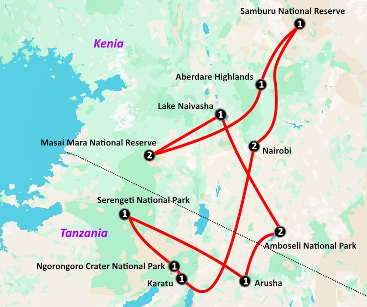 Op avontuur door Kenia en Tanzania (15 dagen) - Kenia en Tanzania